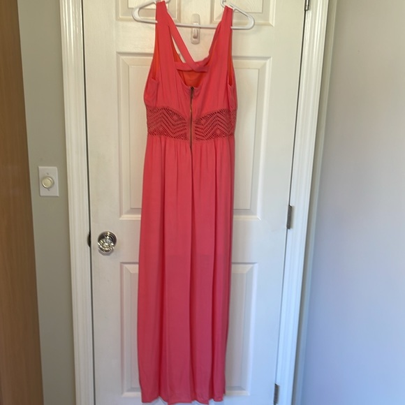 Xhilaration Peach Maxi Dress - Size L - Picture 5 of 7